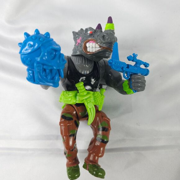 VTG 1991 Machine Gunnin' Rocksteady Teenage Mutant Ninja Turtles TMNT wacky - Picture 1 of 5